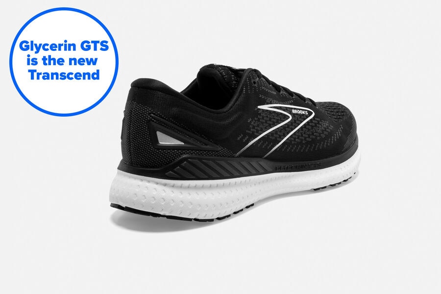 Brooks Glycerin Gts 19 Road Löparskor Herr - Svarta/Vita - 0196-ZCXTH